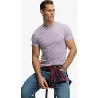 Superdry Rundhalsshirt ESSENTIAL LOGO EMB TEE aus Baumwolle und Single Jersey, Slim Fit, Kurzarm, hüftlang