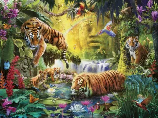 Ravensburger Puzzle 16005 - Idylle am Wasserloch [1.500 Teile]