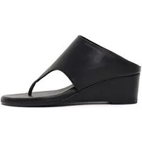 Derimod Keilabsatz-Pantoletten aus Leder Mules Echtes Leder, Lederfutter, TPU-Sohle, Keilabsatz, Slip-On Design