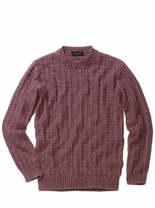 Mey & Edlich Herren Grundstein-Pullover Rosa 30 % Wolle, 35 % Baumwolle, 35 % Polyacryl