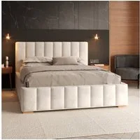 FDM Polsterbett modern mit Bettkasten MADE IN EU - mit hochwertigem Velours Bezug (verfügbar 90x200 120x200 140x200 160x200 180x200cm, Bettrahmen, Bett, mit großen gepolsterten Kopfteil, mit Bettkasten zum aufklappen), Hebbarer Metallrahmen, Bettkast
