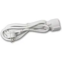 world-trading-net Verlängerungskabel 1,5m 3x1.5mm² weiß, Flat-Plug Verlängerungskabel