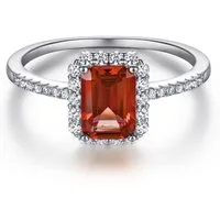 Lisandra Scott Silberring Damenring in 925 Sterling Silber mit Rubin rotem Stein Silberring, Rubinrot – Eleganz und Ausdruck purer Schönheit