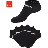 Bench. Sportsocken Damen Herren Sneaker Socken, Laufsocken niedrige Socken (Packung, 6-Paar, Gr. 32-38 bis 47-48) Sneakersocken mit klassischem Logoschriftzug