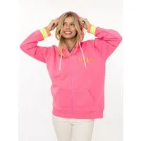 Zwillingsherz Kapuzensweatjacke "Rahel" Langarm, Kapuze, Reißverschluss, modisch, Schriftzug, Taschen