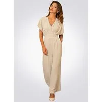 Cupshe Jumpsuit Jumpsuit V-Ausschnitt Smocked Taille Weites Bein