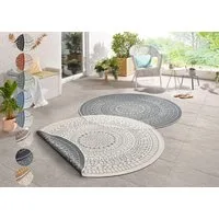 HANSE Home Teppich Porto Wendeteppich, rund, Höhe: 5 mm, In-& Outdoor, Wetterfest, Balkon, Garten, Wohnzimmer, Wasserfest