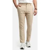 Indicode Leinenhose Herren INGuy Sommerhose Leinen Herrenhose moderne Stretchhose mit schmalen Schnitt