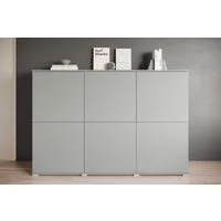OTTO home Highboard Kenia, moderne grifflose Hochkommode mit 6 Türen, Breite 180 cm (1 St), Push-to-Open-Fronten, höhenverstellbaren Einlegeböden