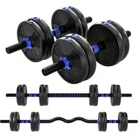 ibettertec Dumbbell Verstellbare Hanteln 10-40kg, 5-in-1 Set für Krafttraining, (Set, 10kg-40kg), Liegestützständer Dumbbell Set für Männer und Frauen Kettlebell