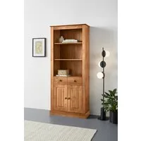 OTTO home Bücherregal Liotta, mit 3 verstellbare Einlegeböden, 1 Schubkasten, massives Kiefernholz