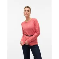 Vero Moda Rundhalspullover VMDOFFY LS O-NECK BLOUSE GA NOOS Materialmix, regular fit
