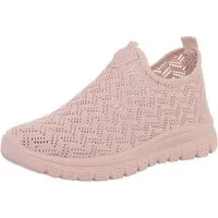 Ital-Design Sportlicher Damenschuh mit atmungsaktivem Obermaterial Slip-On Sneaker (88843499) Keilabsatz/Wedge Sneakers Low in Altrosa