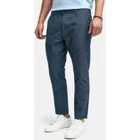 Indicode Leinenhose Herren INNandos Sommerhose Leinen Herrenhose mit elastischem Bund mit Knopf- und Reißverschluss