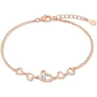 Amor Armband Herzen, mit Zirkonia (synth)