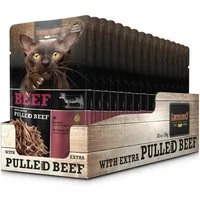 Leonardo Catfood Beef mit extra pulled Beef 16x70g, Nassfutter für: Katzen