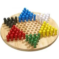Philos Spiel, Halma - groß - Eschenholz - 75 Spielsteine