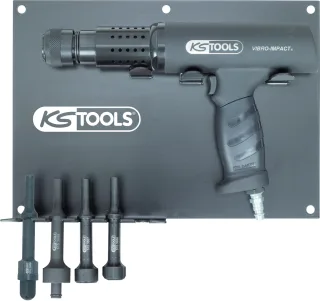 KS Tools Vibro-Impact Druckluft-Meißelhammer-Satz, 6-tlg - 515.3880
