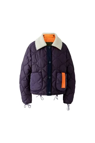 Oui - Wendejacke dk violett blue - Gr. - 40