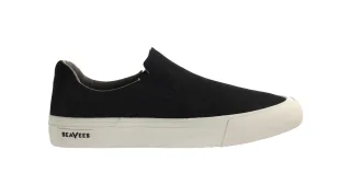 Seavees Hawhrone Slip auf Standard -Schwarz -Popliner -Schwarz -Damenschuhen