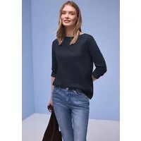 STREET ONE 3/4-Arm-Shirt aus reiner Baumwolle