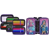 Scooli Federmäppchen Tripledecker, Monster High, befüllt, inklusive Geodreieck