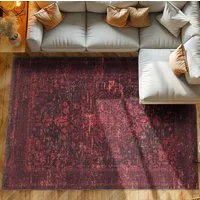 SIMPEX24 Designteppich Vintage Stil, Läufer, Höhe: 7 mm, Waschbarer Teppich Vintage Stil Rutschfest Teppich Wohnzimmer