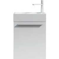 doporro Badezimmer-Set Badmöbel-Set Gäste WC Waschbecken Waschtisch mit Unterschrank PISA