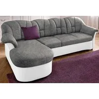 DOMO collection Ecksofa FLORES Schlafsofa, 233x142x86 cm, L-Form, whlw. mit Bettfunktion, whlw. mit Federkern