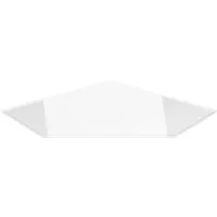 ECOfoxx Bodenschutzplatte Fünfeck 125x125cm - Funkenschutzplatte mit Dichtlippe, Form: Fünfeck / Diamant, mit Silikondichtung (zur Selbstmontage), Klarglas 1250x1250mm