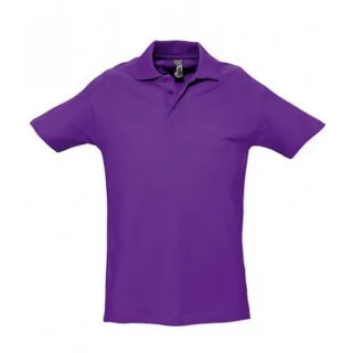 SOLS Mens Spring II Kurzarm-Poloshirt in schwerer Ausführung (dunkelviolett)