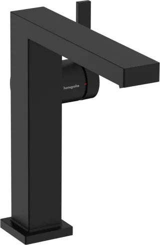 Hansgrohe Waschtischarmatur 150 Tecturis E Fine CoolStart mit Push-Open Ablaufgarnitur, mattschwarz, 73042670