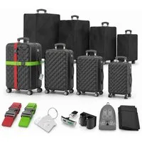 Onbest Kofferset 4er Hartschalen Trolley PREMIUM S-M-L-XL TSA-Schloss, (4 tlg), Mit sehr viel Zubehör, USB-C Anschluss