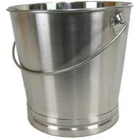 Airbrush-City Putzeimer Edelstahl Eimer Kücheneimer 8 Liter mit Griff