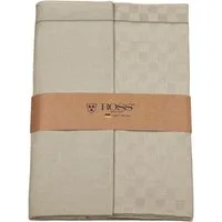 ROSS Geschirrtuch 2er Set 907, zwei Geschirrtücher in einer Banderole, (Set, 2-tlg), hochwertige Zwirn Halbleinen Geschirrtücher, Maße je Tuch ca. 50x70 cm