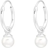 ALEXANDER YORK Paar Creolen Charm-PERLE, 2-tlg., 925 Sterling Silber