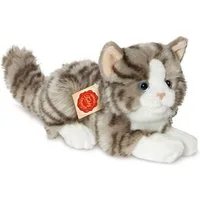 Teddy Hermann® Kuscheltier Katze liegend, 20 cm, zum Teil aus recyceltem Material