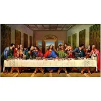 LA CUTE Malen nach Zahlen Diamond Painting Letztes Abendmahl: Kreatives Malen, 85x40cm (XXXL 5d Diamond Painting Christlich Jesus, 5d Diamond Painting Jesus und seine Jünger), Kreatives Hobby, entspannend, fördert Kreativität und Geduld.