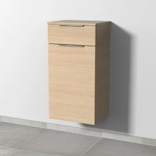 Sanipa 3way Mittelschrank mit 1 Auszug und 1 Wäschekorbklappe, Eiche-Nordic, UM15448 UM15448