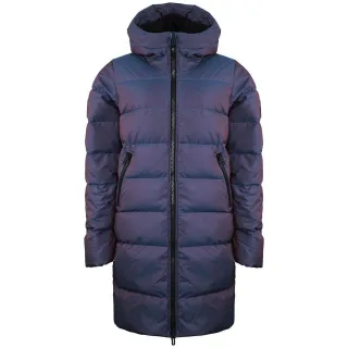 Under Armour Coldgear Marine Blue Womens Irisierende Parka Kapuzenmantel 1365812 422