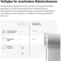 EVE MotionBlinds Upgrade Kit für Rollos (Matter) Smart-Home-Zubehör, Funkverbindung: Bluetooth Low Energy, Thread