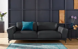 W.SCHILLIG 2,5-Sitzer "montanaa" mit Metallfüßen in Schwarz pulverbeschichtet, Breite 232 cm