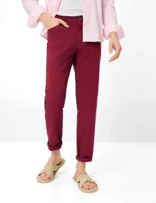 Brax Herren Five-Pocket-Hose Style CADIZ WILDBERRY, dunkelrot, Gr. 35/34