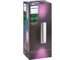 White & Color Ambiance Appear Outdoor Wandleuchte rund, LED-Leuchte silber