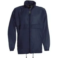 Goodman Design Regenjacke Windbreaker Damen und Herren Im Kragen integrierte Kapuze