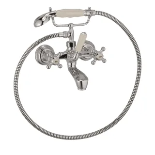 KLUDI 1926 Wannenfüll- und Brause-Armatur Brausegarnitur chrom 514410520