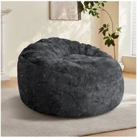 HAUSS SPOLE Sitzsack mit geschwungener Rückenlehne,Loungesessel tiefer Sitzfläche,Schwarz