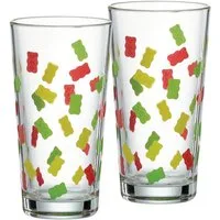Ritzenhoff & Breker Gläser-Set HARIBO Allover, 380 ml, 2-tlg., Glas, spülmaschinengeeignet