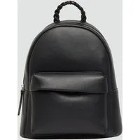 s.Oliver Rucksack Tasche, Rucksack in Leder-Optik mit Reißverschlussfächern