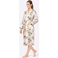 Witt Morgenmantel Morgenmantel Langarm, Polyester, Bindeband, Satin